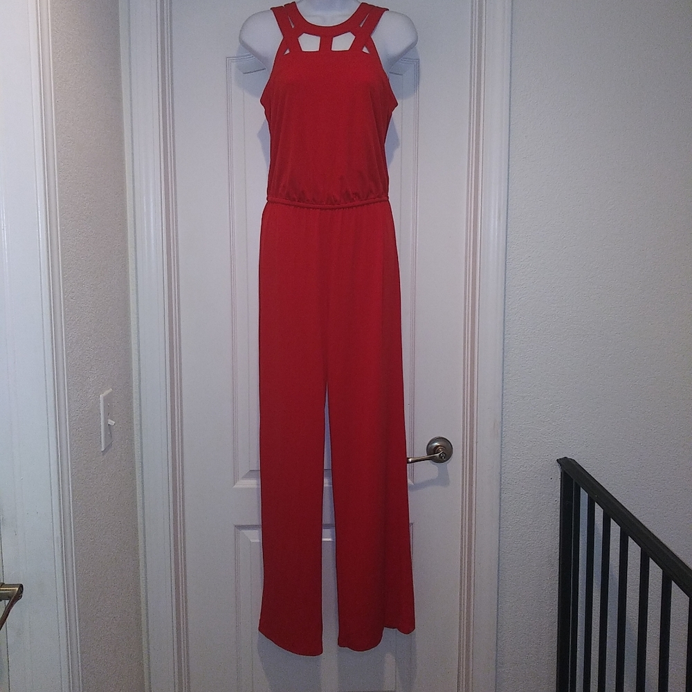 Boston Proper Red Romper Jumpsuit